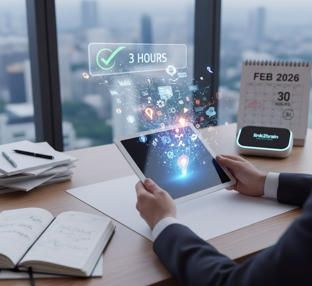 Interface holographique et indicateurs de productivité avec Link2Brain